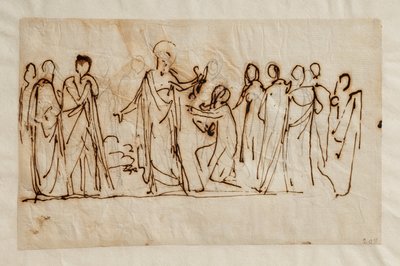 Christus geeft de sleutels aan Sint-Pieter door Bertel Thorvaldsen